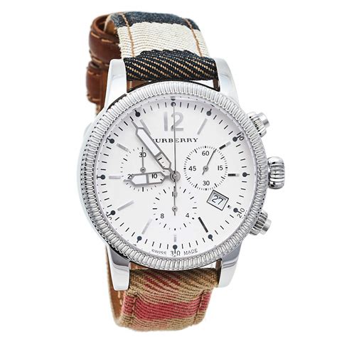 burberry mens the utilitarian chronograph watch|Burberry Men's The Utilitarian House Check Chronograph Watch .